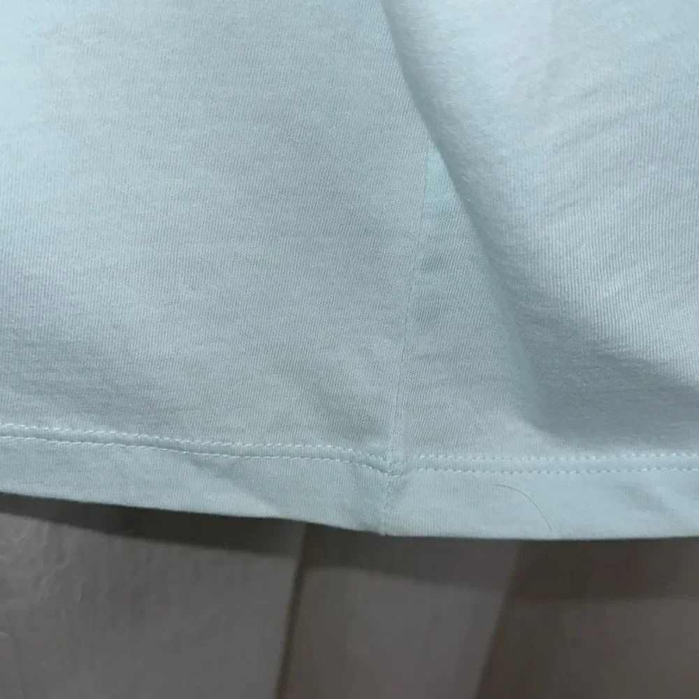 The North Face XL Sky Blue White Cotton Crewneck Short Sleeve Tee - Picture 6 of 11
